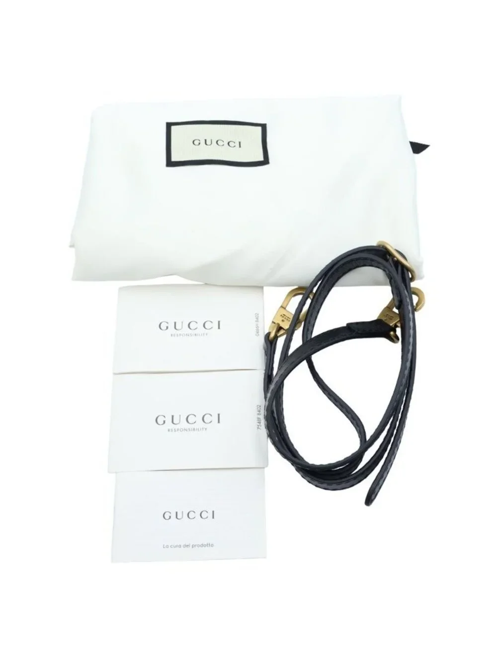 Gucci GG Marmont Liber 2-Way Shoulder Bag Black Leather